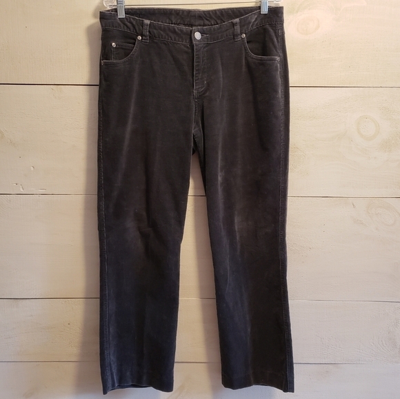 Woolrich Women's Black Corduroy Pants Midrise Cotton Size 10 - Picture 1 of 6